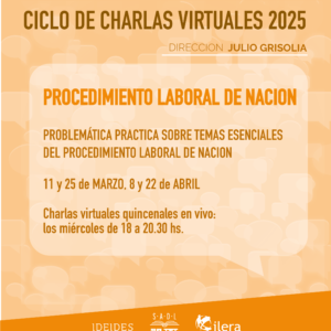 CHARLAS VIRTUALES en PROCEDIMIENTO LABORAL NACION