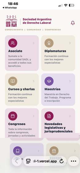Home de la app SADL